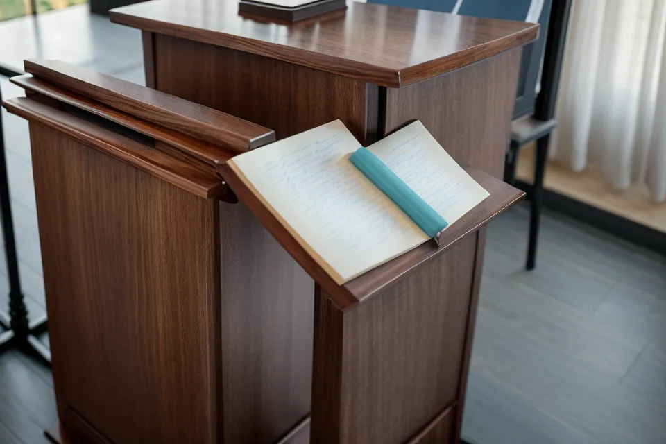 Gros plan d'une main soulignant un mot précis dans un carnet de notes